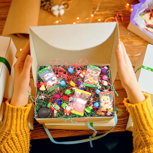 1LB Christmas Crinkle Cut Paper Basket Filler B4731