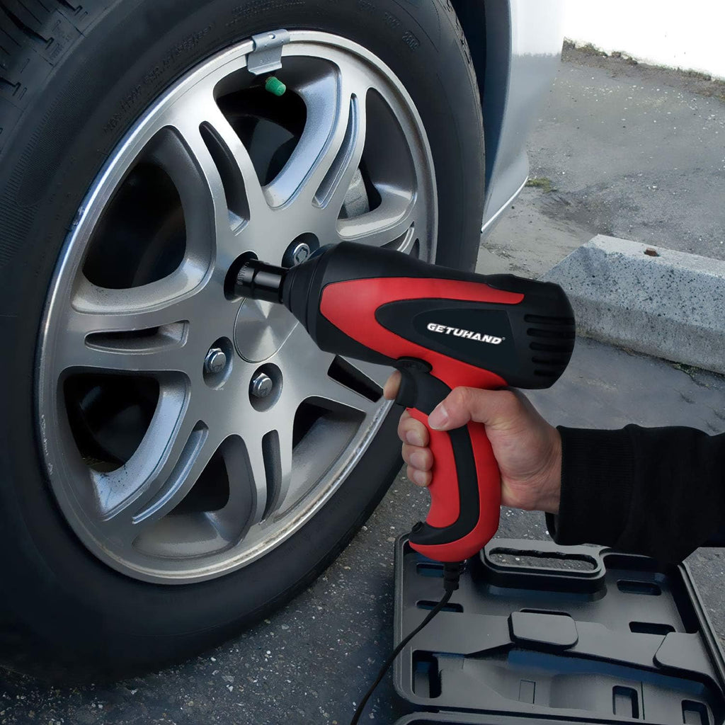 1/2 Inch 12 Volt Portable Electric Impact Wrench Kit with Sockets and Carry Case E7576