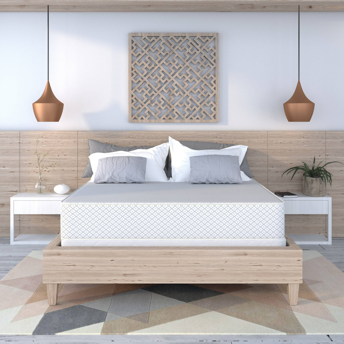 Firm 10-Inch King Size Foam Mattress and Foundation Set X28118