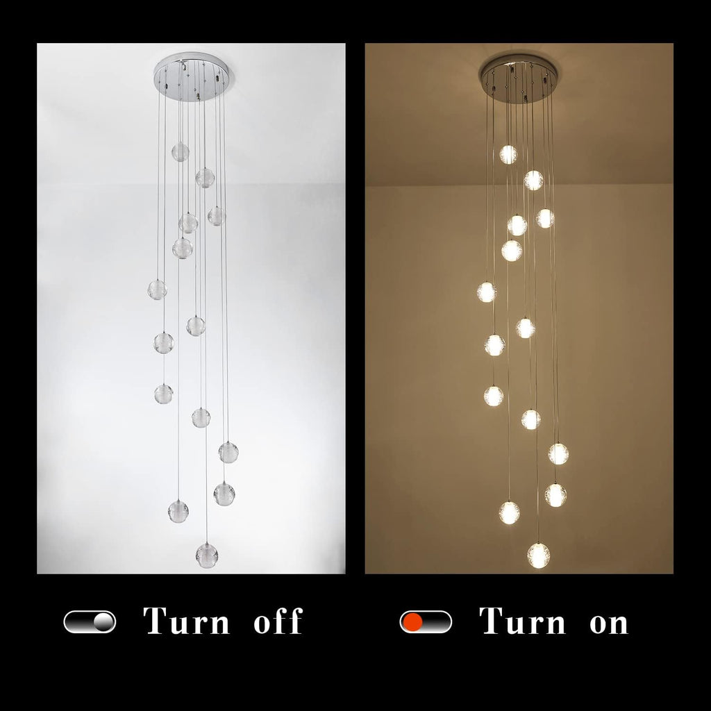 Crystal Chandelier 14-Lights H98.4 x W7.8 R86583