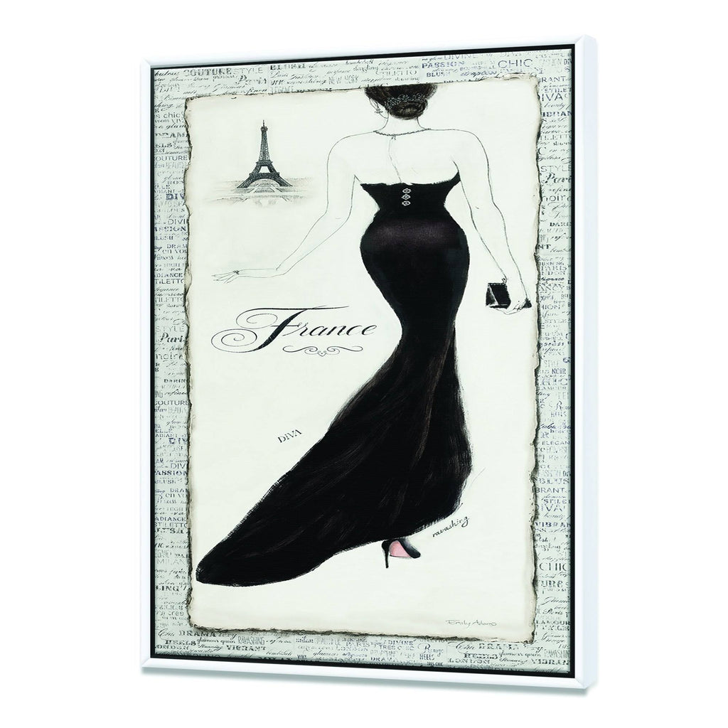 Framed Canvas - Black - 30 in. Wide x 40 in. High - Gold L81214