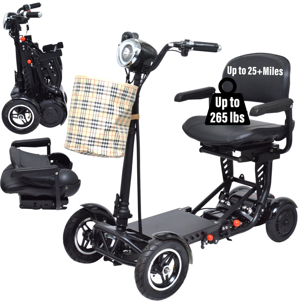 4 Wheel Foldable Powered Mobility Scooter with Seat K77634