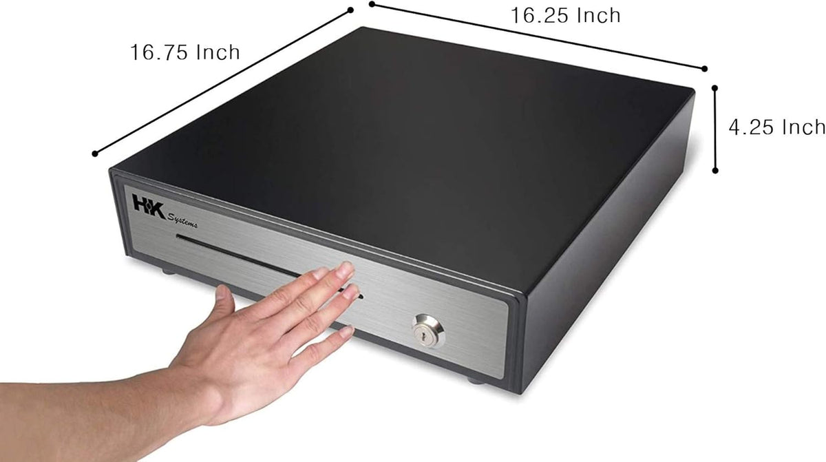 Heavy Duty Black Push Open Cash Drawer with Metal Bracket E3362