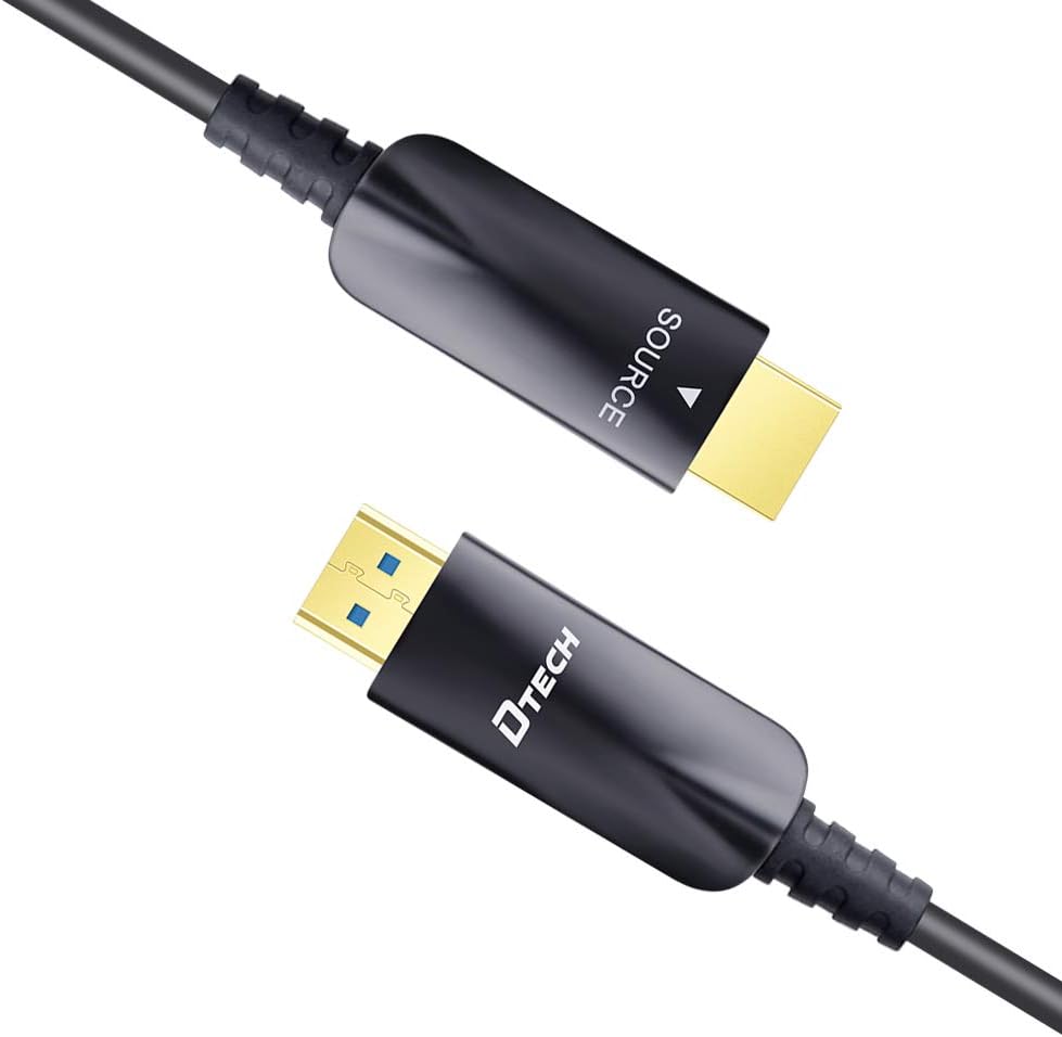 100ft Fiber Optic HDMI Cable 4K 30Hz 1080p 60Hz Black Pack of 2 B6484
