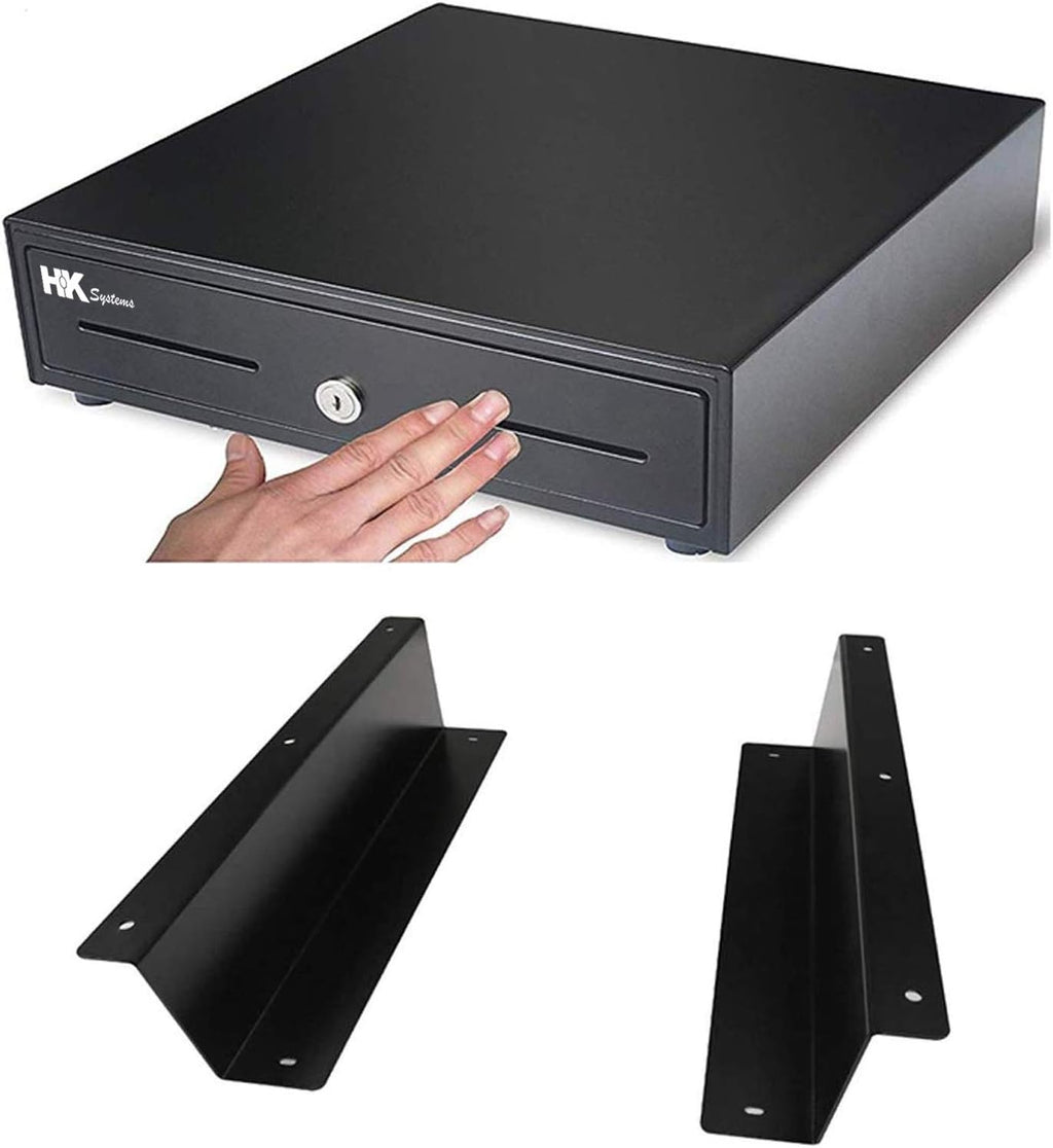 Heavy Duty Black Push Open Cash Drawer with Metal Bracket E3362