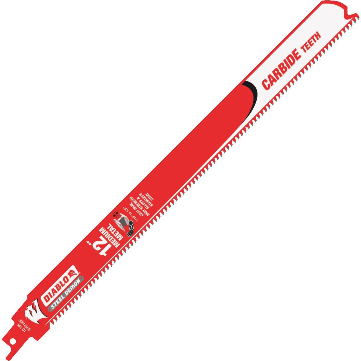 12 in. Carbide Reciprocating Saw Blade 10 TPI T398