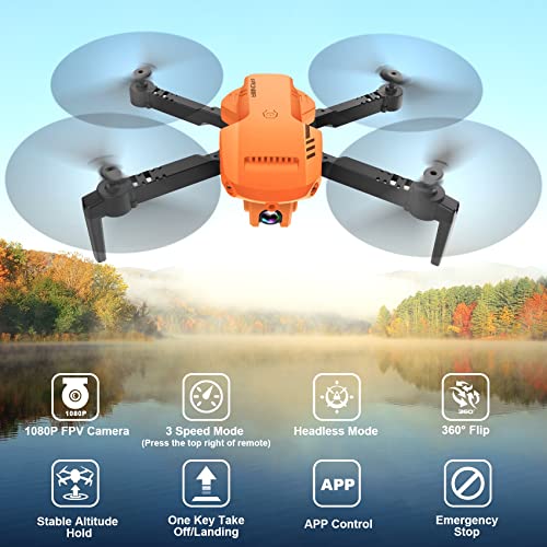 Drone with Camera 1080P HD, FPV Foldable Drone with Carrying Case, 2 Batteries, 90° Adjustable Lens L231
