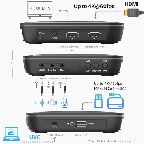 4K Video Recorder with HDMI Capture DVR Z312