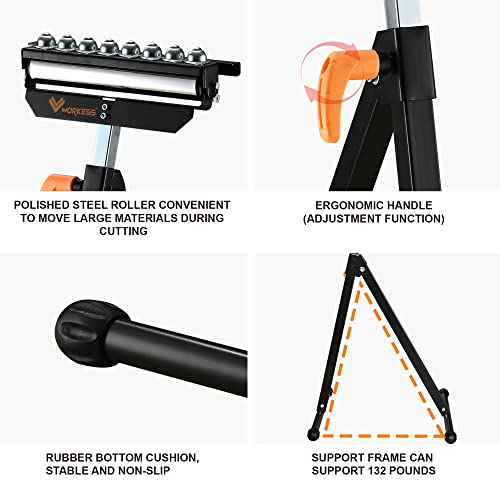 Roller Support Stand 132 Lbs Load Capacity Twin Pack P495
