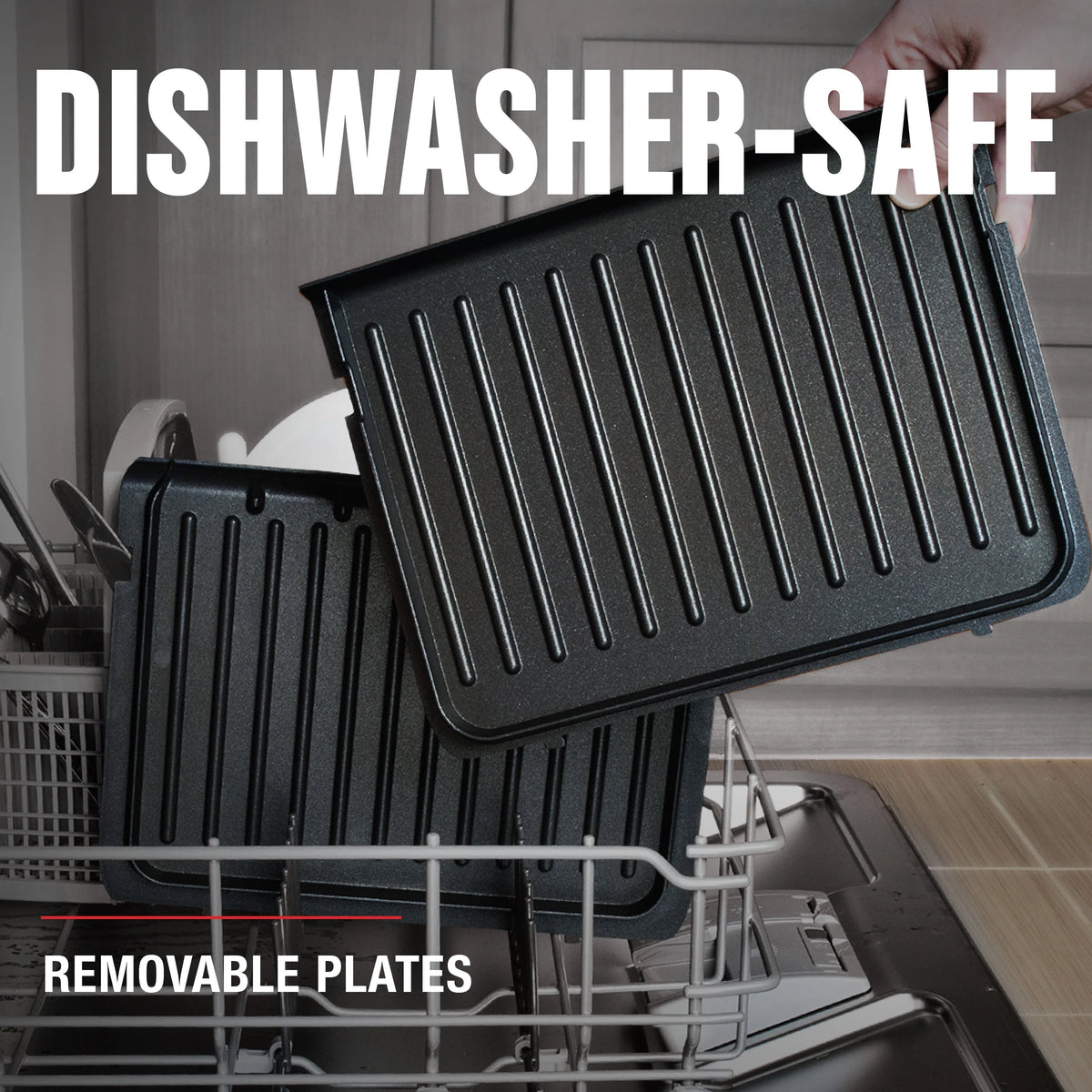Black Removable Plate Grill and Panini O6028