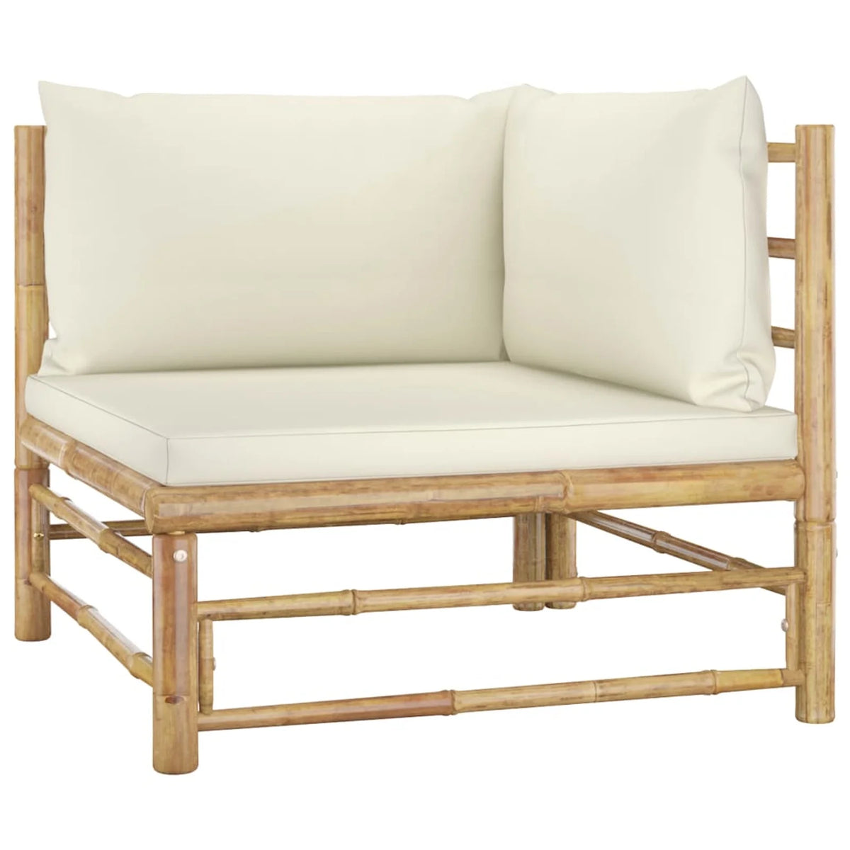 9 Piece Outdoor Sectional Sofa Set with Table Stool Bamboo F60351