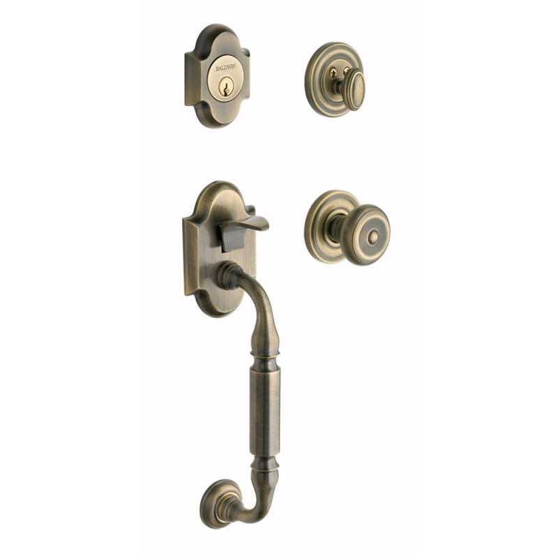 Full Dummy Sectional Handleset Colonial Knob Satin Brass/Black R803785
