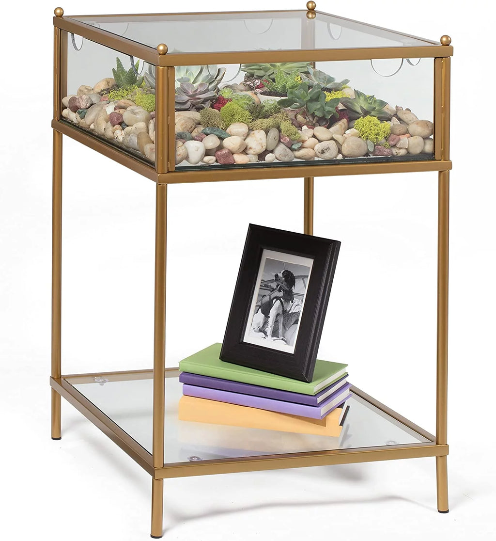 Square Glass End Table A384750