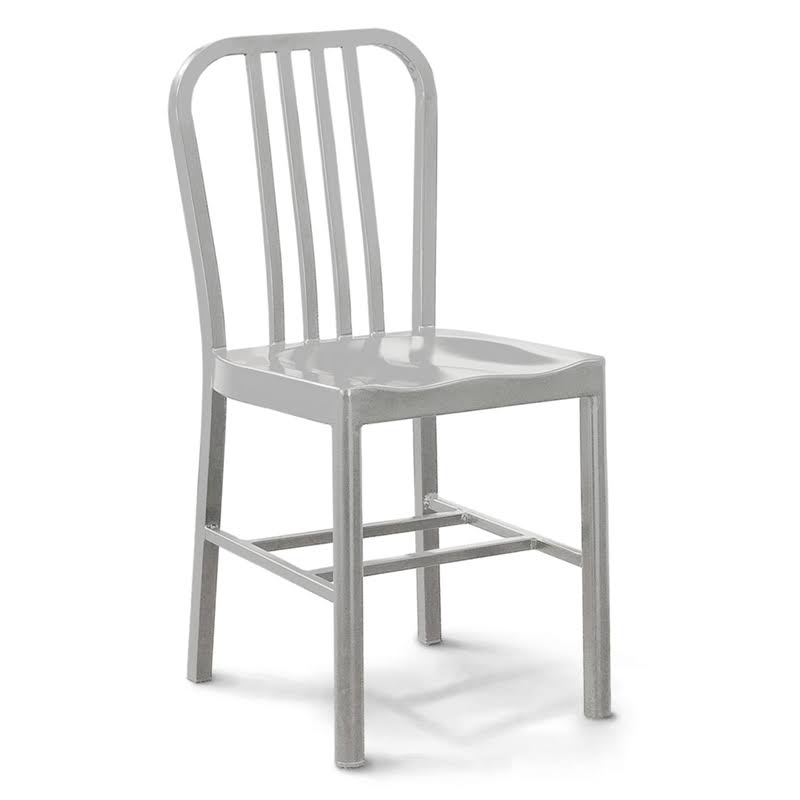 Metal Slatted Dining Side Chair (Set of 2) Q8581