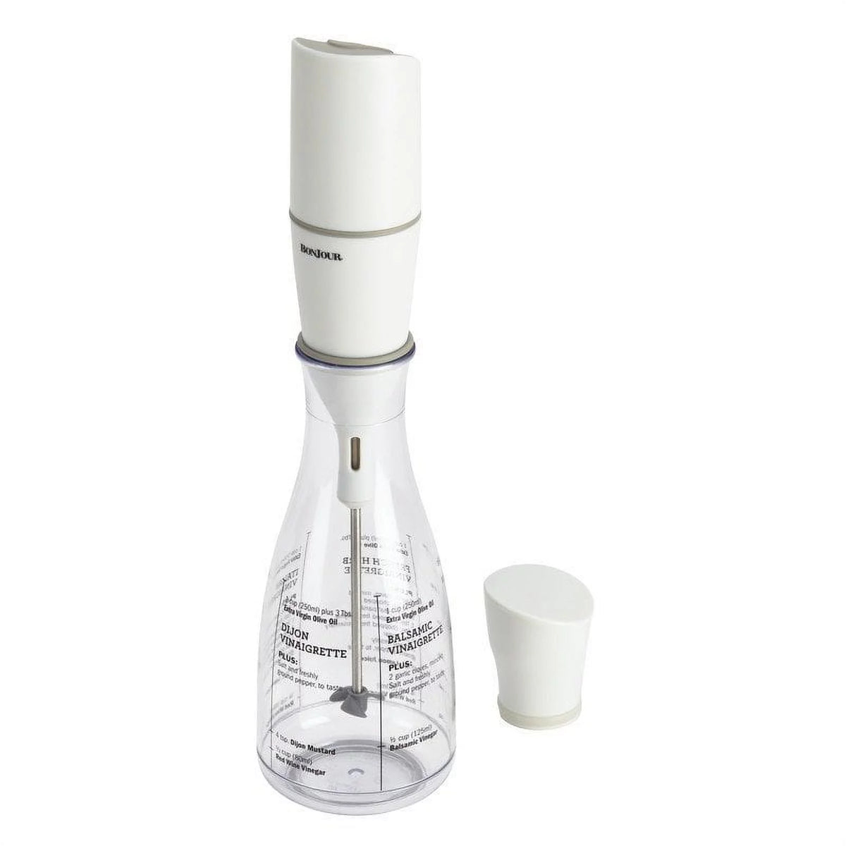 Plastic Salad Dressing Carafe and Handheld Mixer, 12 oz E191644