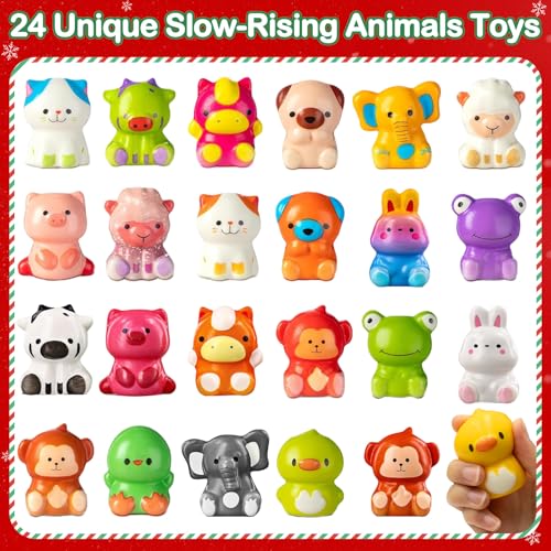 2025 Christmas Advent Calendar with 24 Slow Rising Toys R7696