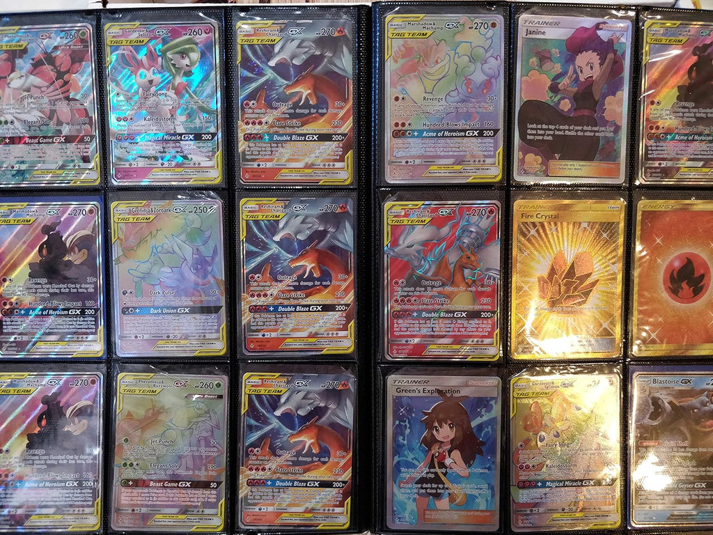 100+ Rainbow Rare Cards Binder Collection with 5 Foils L860