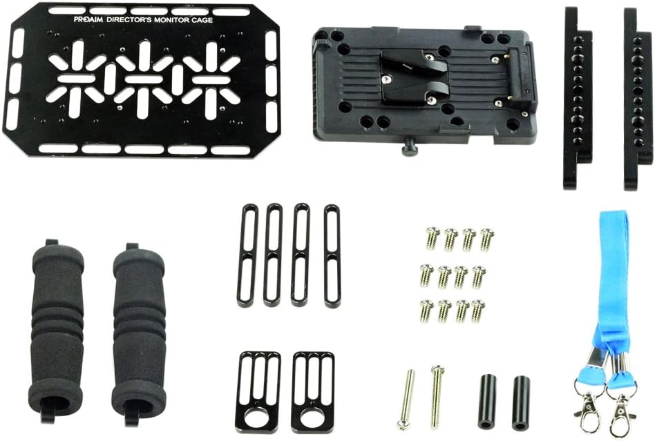 Monitor Cage for 4 to 7 LCD Monitor Display with V-Mount Battery Plate H820