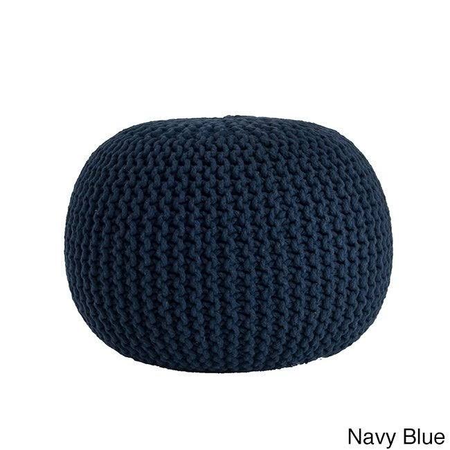 Slate Cotton Twisted Rope Ottoman O8930