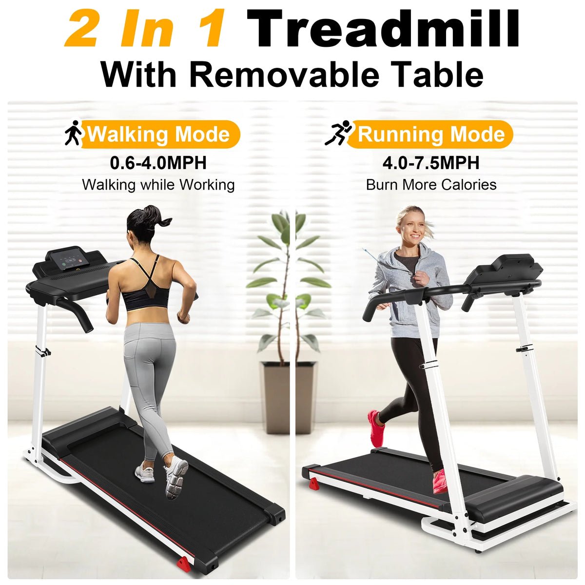 2.5 HP Portable Folding Treadmill with Incline V502539
