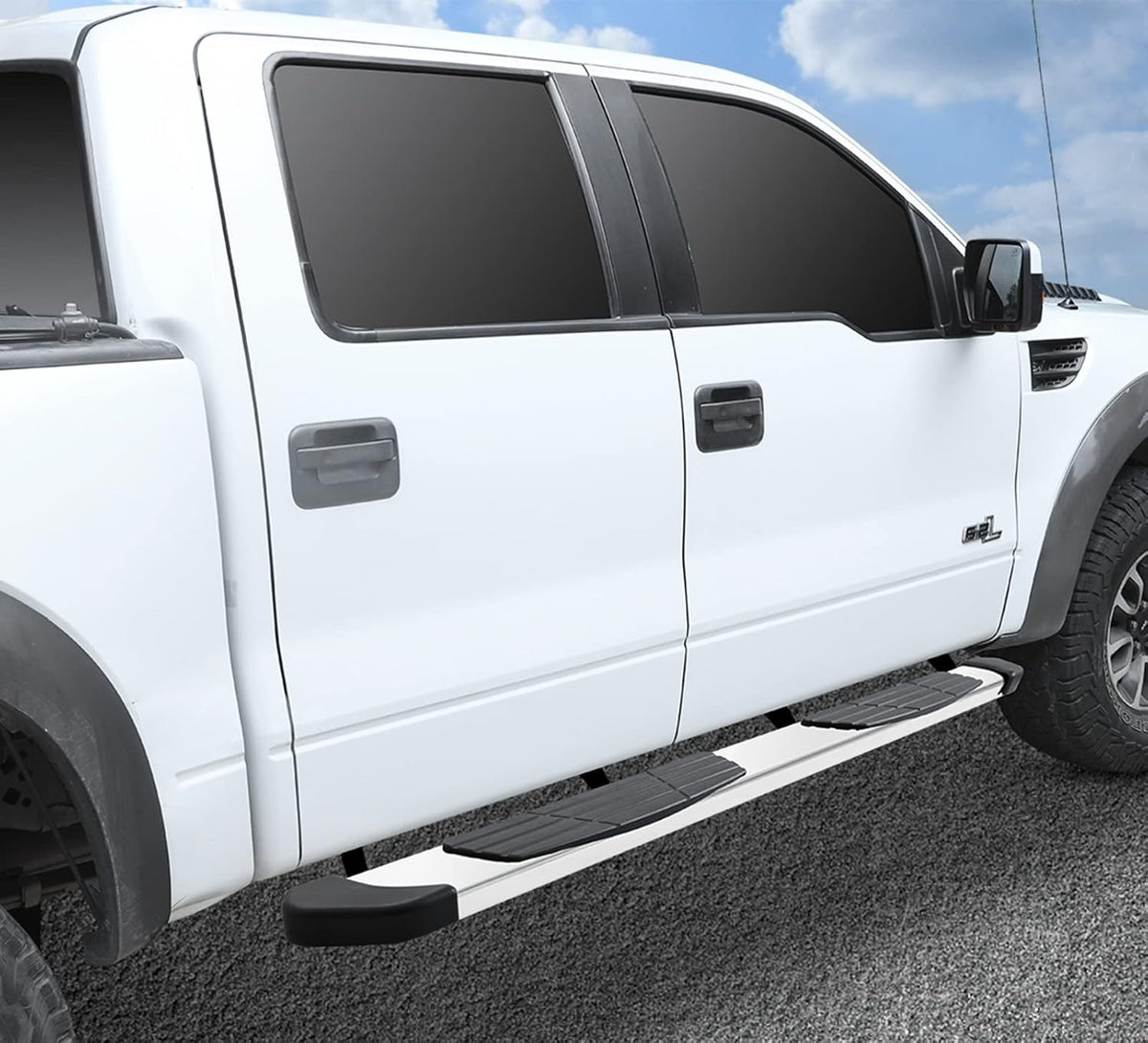 6.5 inch Running Boards Side Steps Nerf Bars for Dodge Ram 1500 Crew Cab H6588
