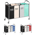 4 Section Laundry Cart with Wheels E2562
