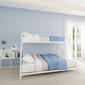 White Twin Over Full Metal Bunk Bed H845