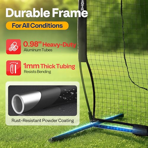 7x7 Ft Baseball Softball Practice Net with Batting Tee and Carry Bag E331050