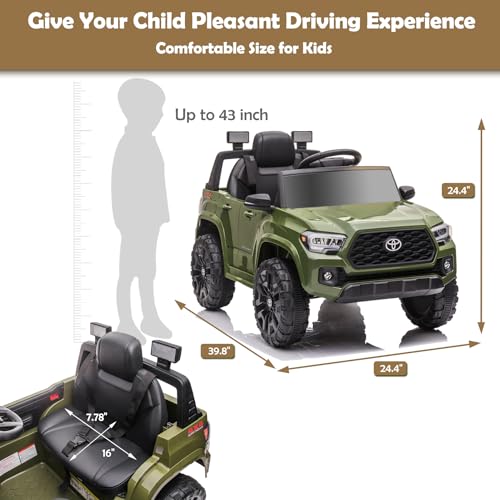 12V Black Kids Ride on Truck with Remote Control Q587323