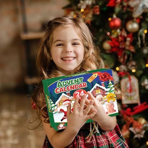 2025 Christmas Advent Calendar with 24 Slow Rising Toys R7696