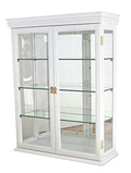 26" Solid Wood Wall Mount Curio Cabinet White Z54043