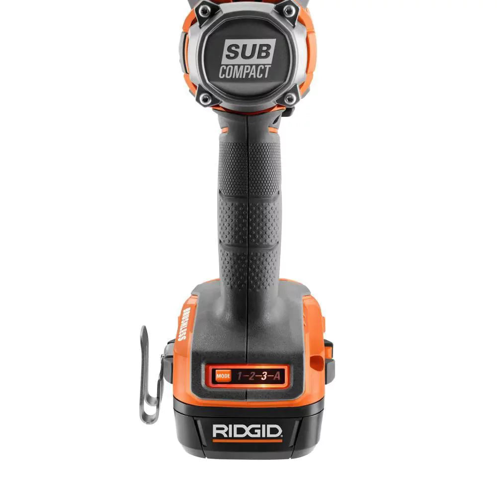 18V Brushless Cordless 1/2 in. Impact Wrench Kit with 2.0 Ah Battery D28339