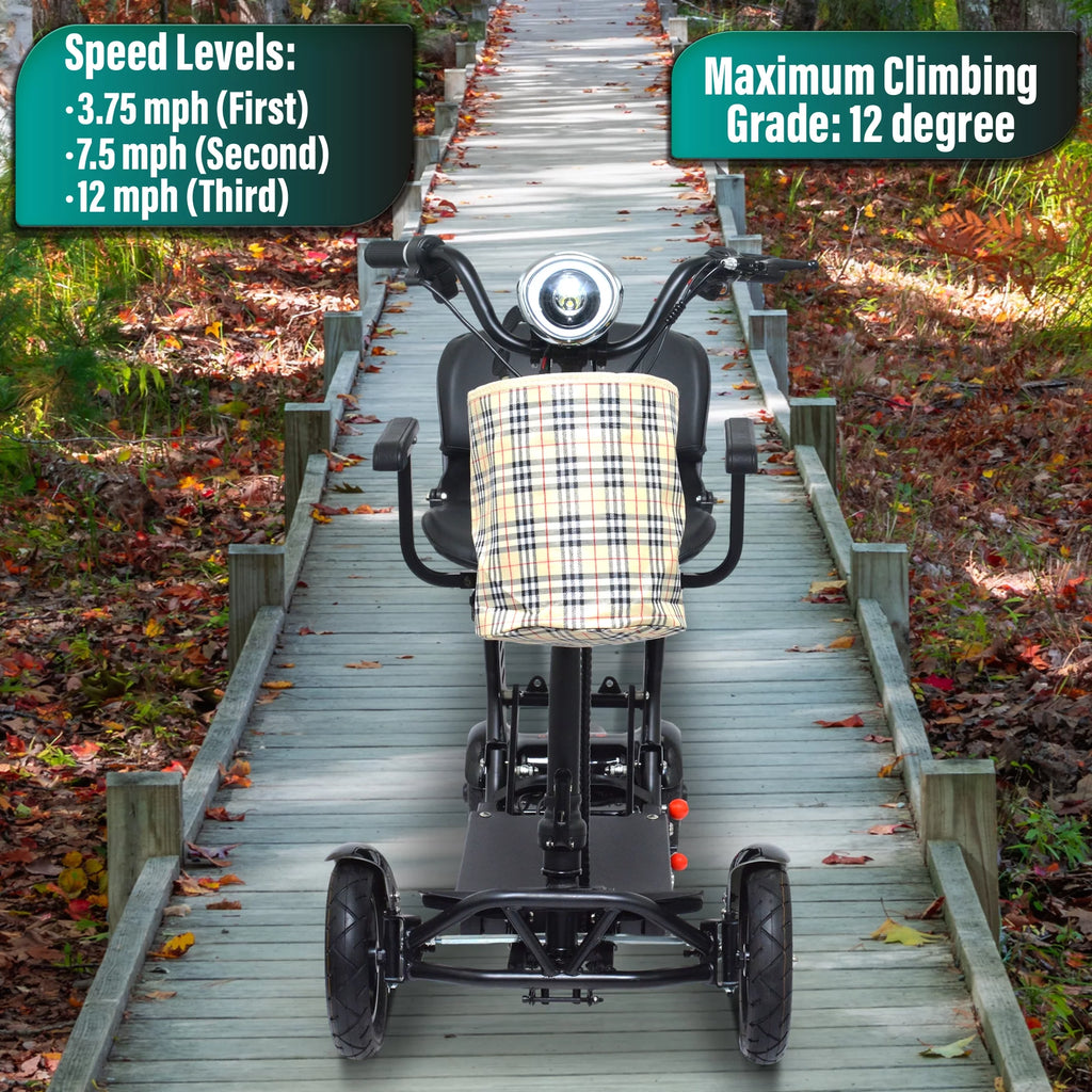 4 Wheel Foldable Powered Mobility Scooter with Seat K77634