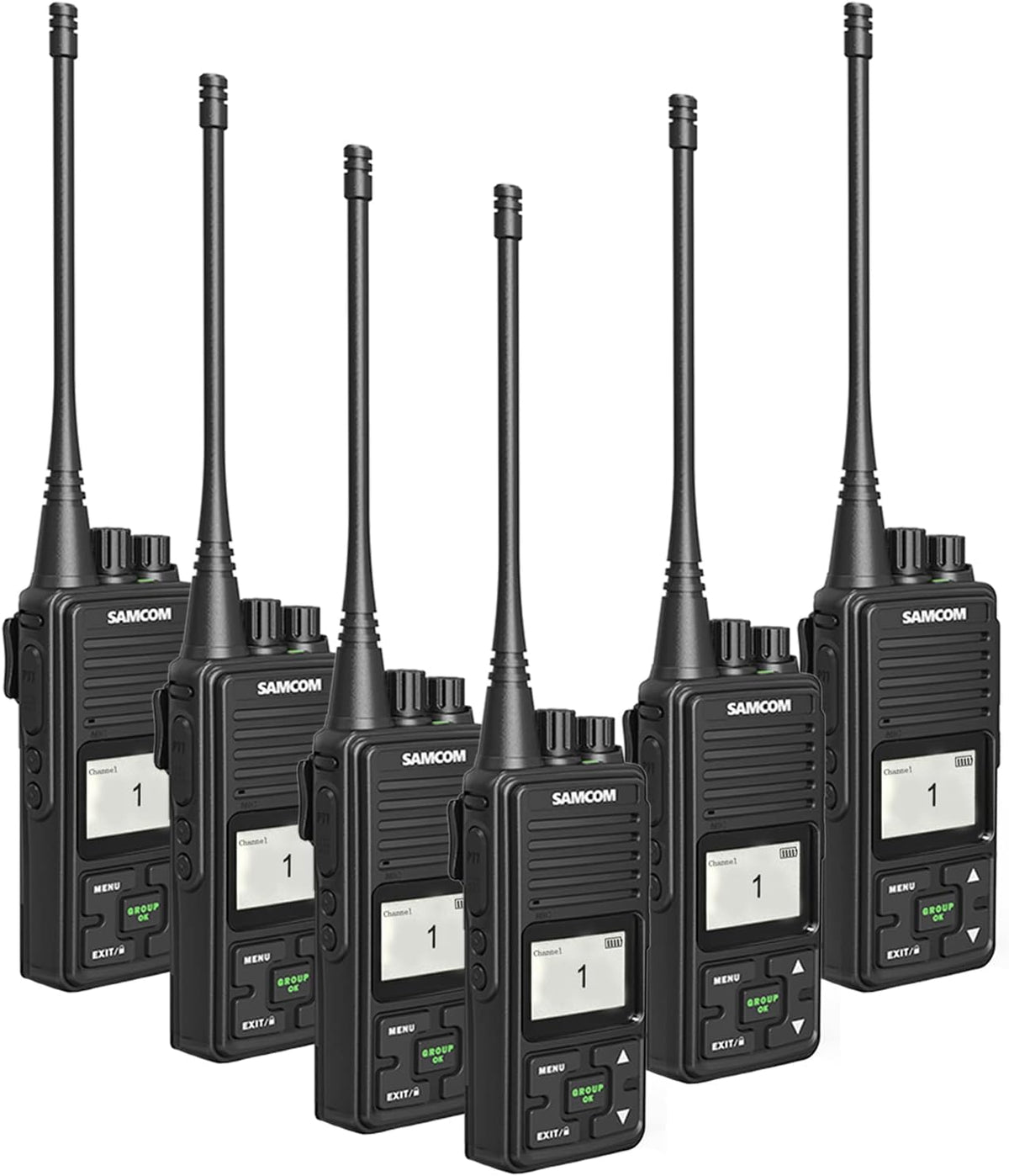 2 Pack 2 Way Radio 3000mAh Rechargeable UHF Walkie Talkie E335