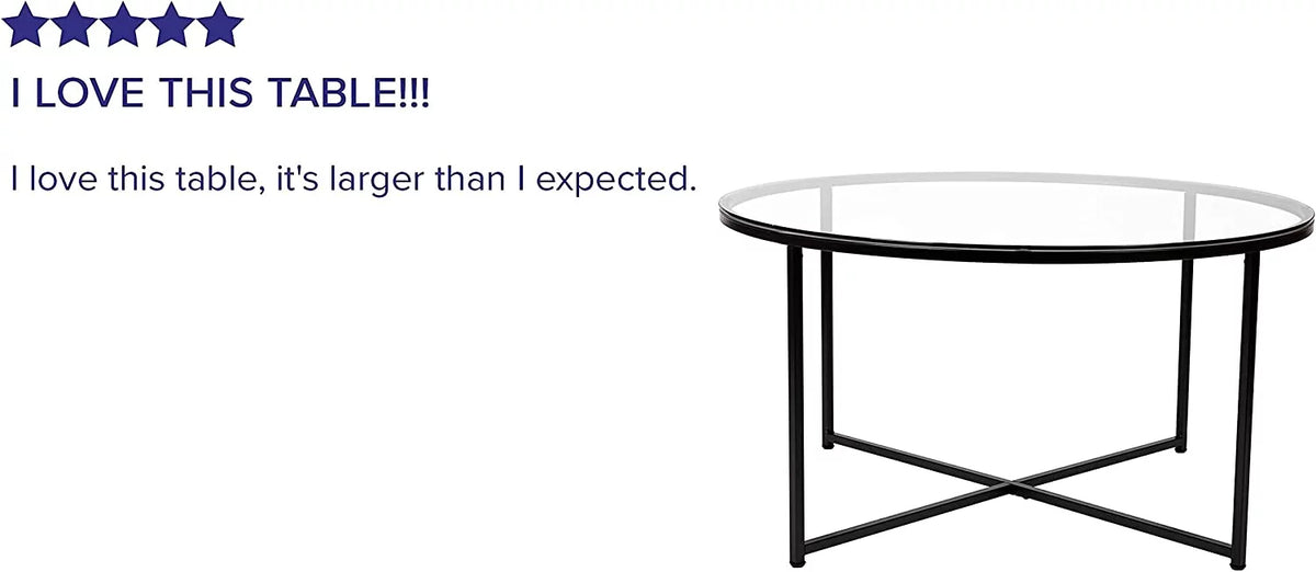 3 Piece Glass Top Occasional Table Set W64753