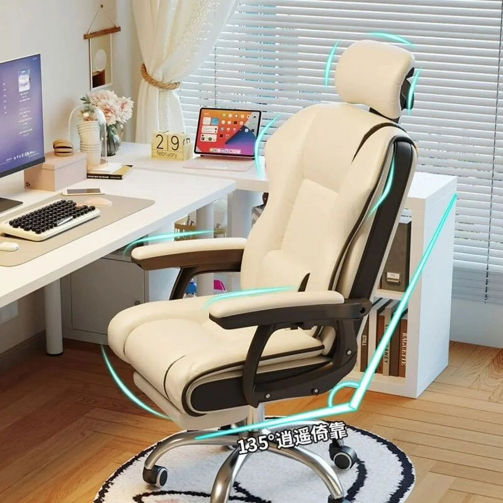Ergonomic Reclining Leather Office Chair E306