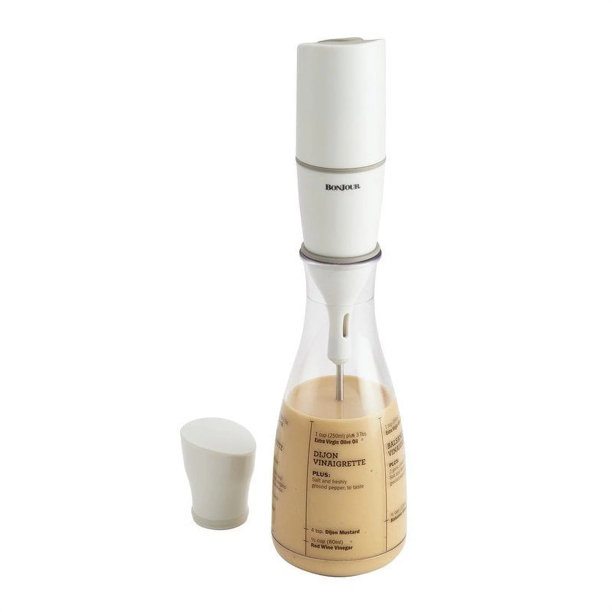 Plastic Salad Dressing Carafe and Handheld Mixer, 12 oz E191644