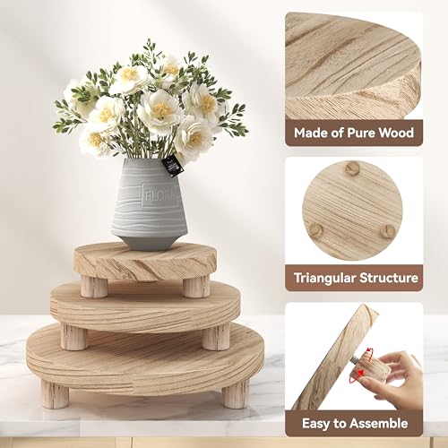 3 Pcs Wood Plant Stand Indoor Outdoor R22260