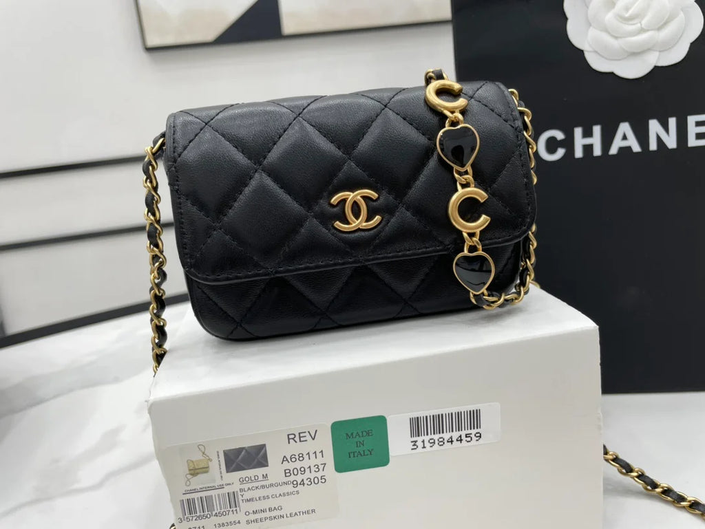 Black Mini Flap Bag J126078