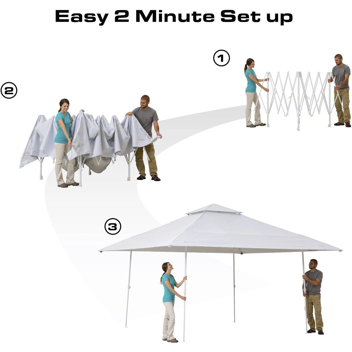 14' x 14' Instant Canopy with LED Lighting System D751