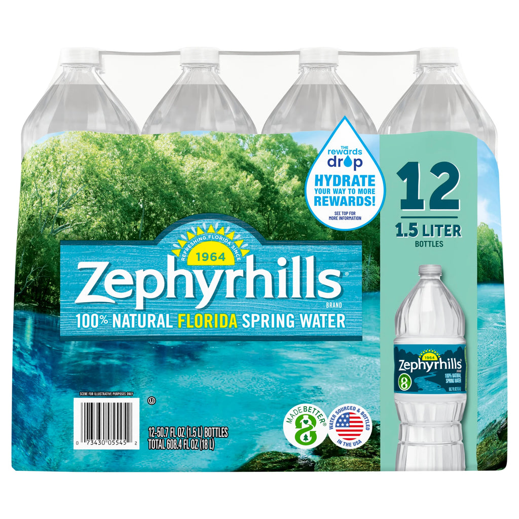 Natural Spring Water 12-1L Plastic Bottles T128