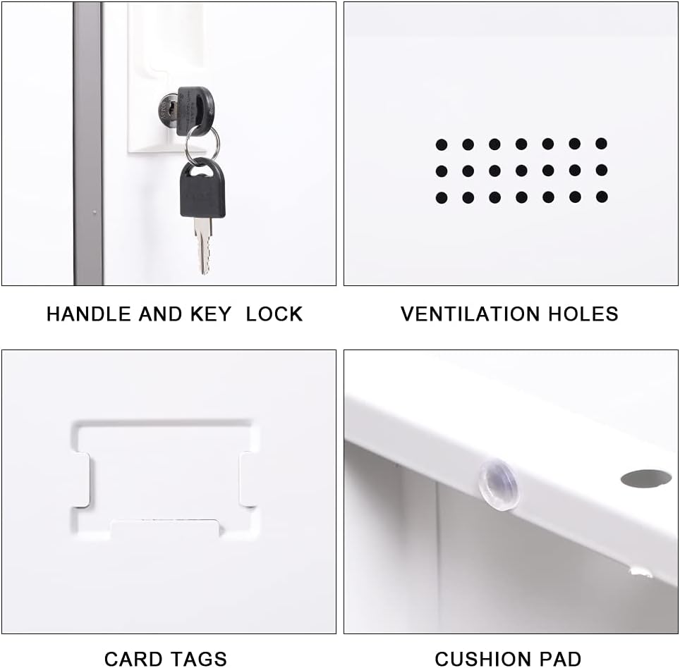 6 Door Steel Storage Locker Cabinet with Lock A666