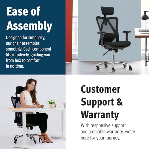 Ergonomic Office Chair with Lumbar Support and Breathable Mesh D959806