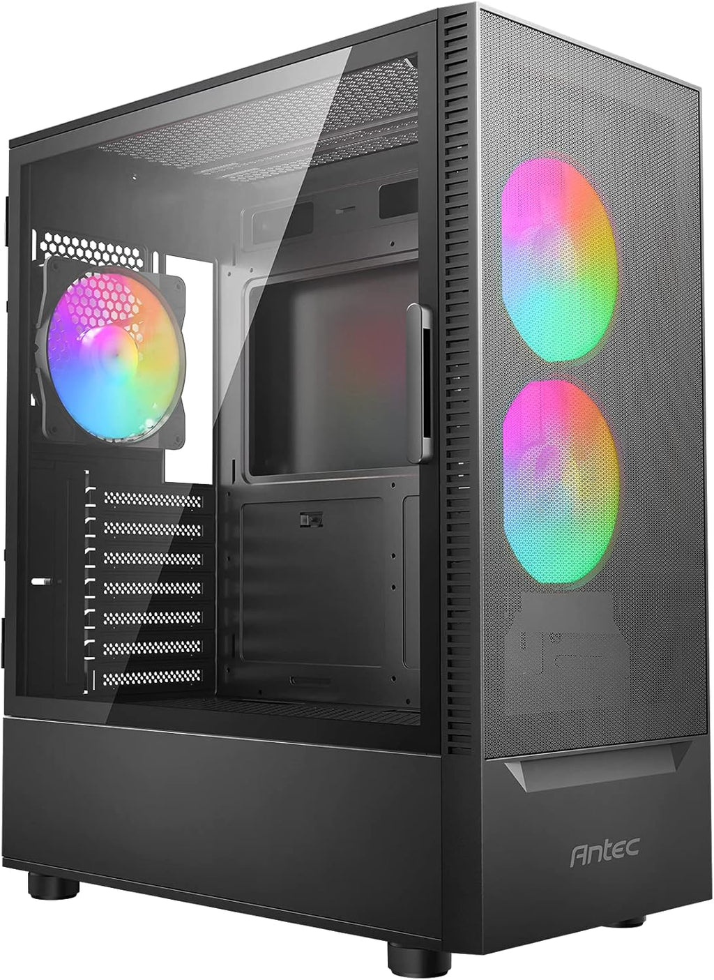 Mid-Tower ATX Gaming Case with 2 x 185mm & 1 x 120mm ARGB Fans, Tempered Glass Side Panel A233