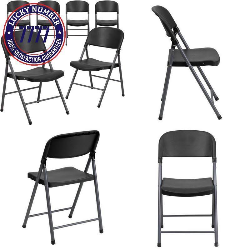 Black Plastic Folding Chair E3563