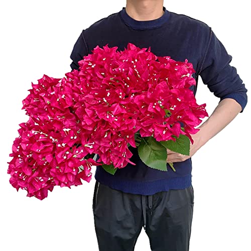 Set of 4 Artificial Bougainvillea Silk Flowers Bouquet (Fuchsia) D92209