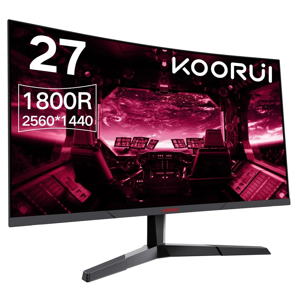 27 inch 2K QHD 144Hz 1ms Curved Gaming Monitor, Black S1312
