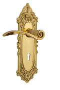 Victorian Polished Brass Privacy Door Lever Set X179178