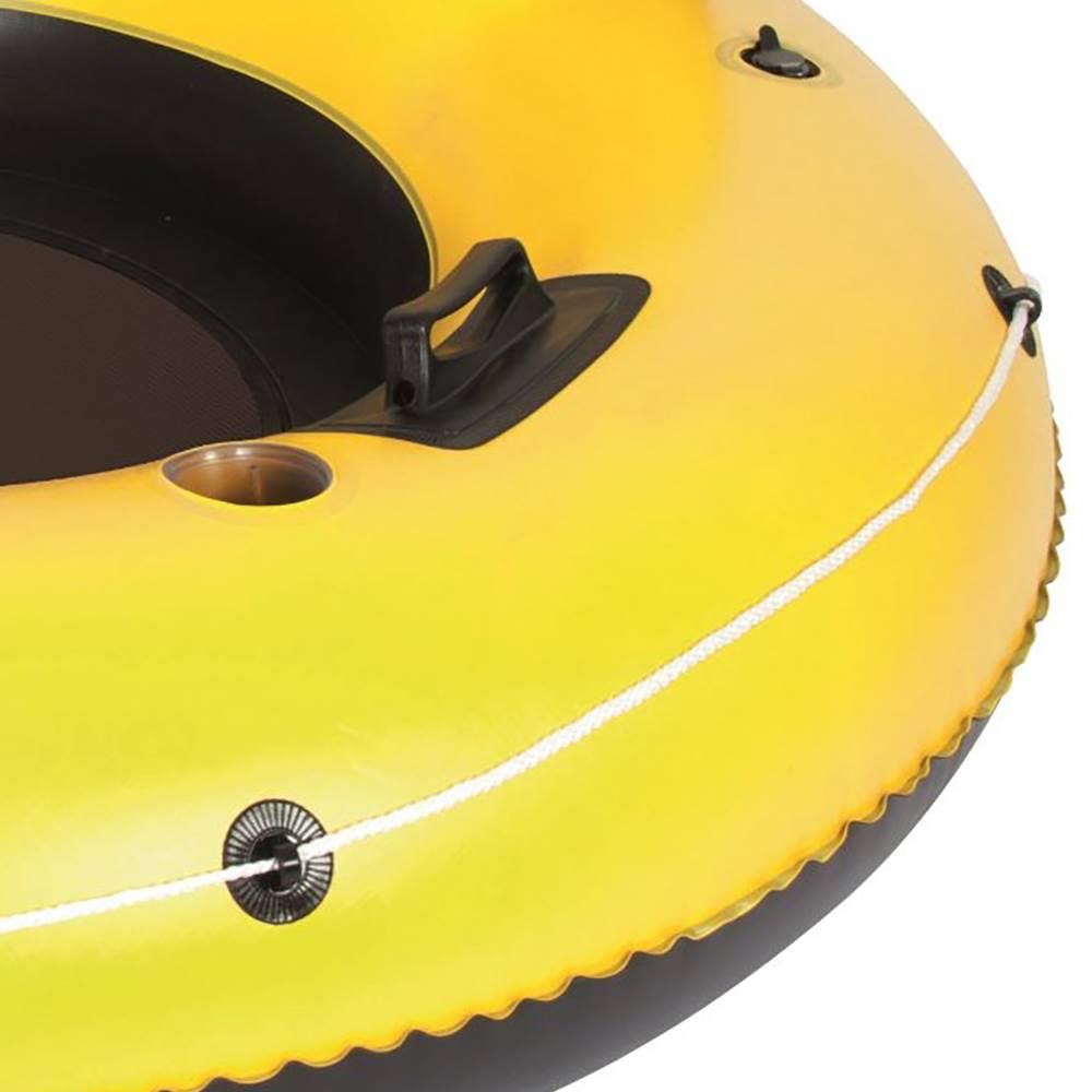 12 Pack Inflatable Raft Tube with Handles and Cup Holders R57854