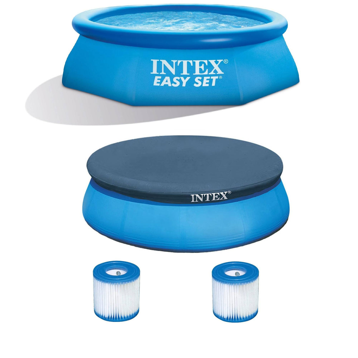 8 ft Pool with Filter Pump and Pool Cover V5331